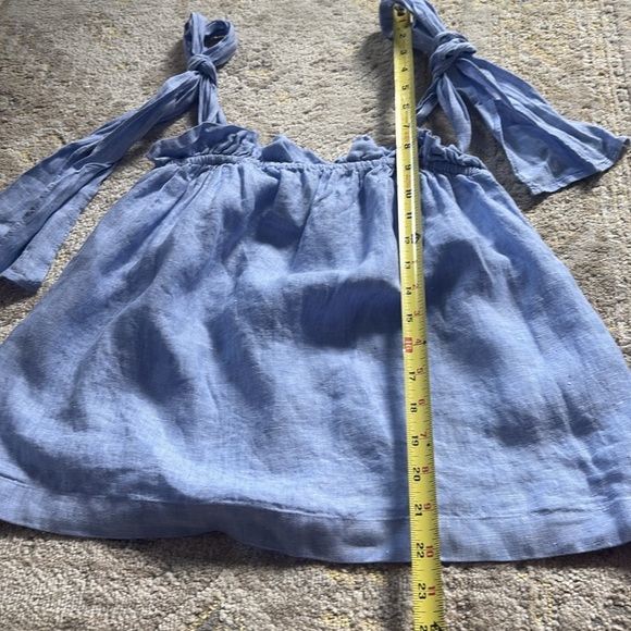 J. Crew Tie-shoulder Chambray Linen Top - Picture 11 of 12